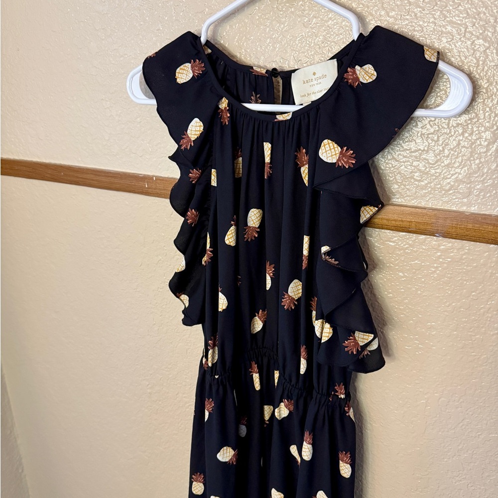 Kate Spade Black Dress with Pineapple Print